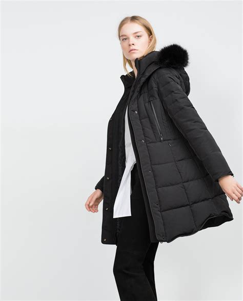 zara long black coat